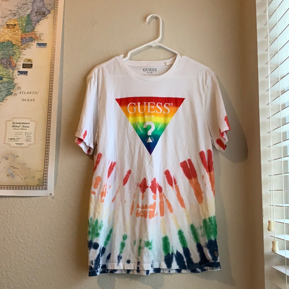 Guess Tie Dye Pride T-Shirt